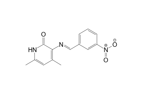 4,6-Dimethyl(1H)pyrid-2-one, -3-(3-nitrophenylmethylenamino)