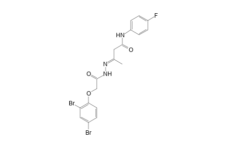 (3E)-3-[2-[2,4-bis(bromanyl)phenoxy]ethanoylhydrazinylidene]-N-(4-fluorophenyl)butanamide
