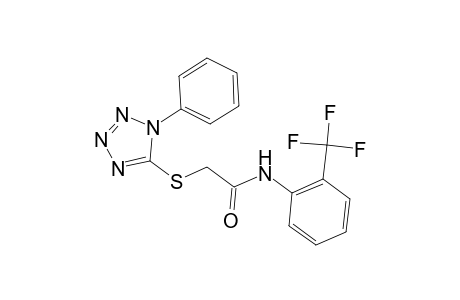 2-[(1-phenyl-1H-tetraazol-5-yl)sulfanyl]-N-[2-(trifluoromethyl)phenyl]acetamide