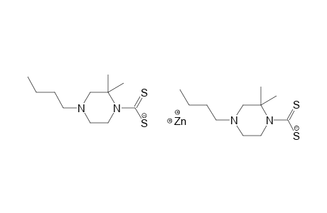 2,2-Dimethyl-4-butyl-piperazine-1-carbodithioic acid zinc salt