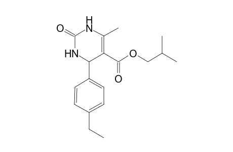 5-Pyrimidinecarboxylic acid, 4-(4-ethylphenyl)-1,2,3,4-tetrahydro-6-methyl-2-oxo-, 2-methylpropyl ester