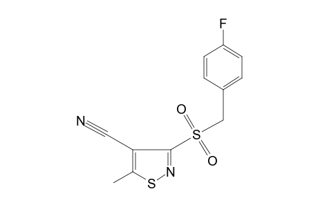 3-[(p-FLUOROBENZYL)SULFONYL]-5-METHYL-4-ISOTHIAZOLECARBONITRILE