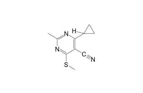 4-cyclopropyl-2-methyl-6-(methylthio)-5-pyrimidinecarbonitrile