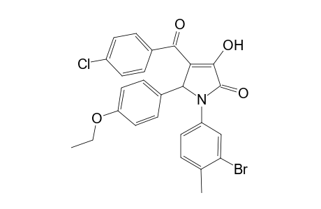 1-(3-Bromo-4-methyl-phenyl)-4-(4-chloro-benzoyl)-5-(4-ethoxy-phenyl)-3-hydroxy-1,5-dihydro-pyrrol-2-one