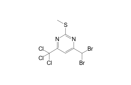 2-Methylthio-4-(trichloromethyl)-6-(dibromomethyl)pyrimidine