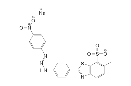 7-Benzothiazolesulfonic acid, 6-methyl-2-[4-[3-(4-nitrophenyl)-2-triazenyl]phenyl]-, monosodium salt