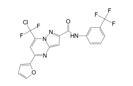 7-[chloranyl-bis(fluoranyl)methyl]-5-(furan-2-yl)-N-[3-(trifluoromethyl)phenyl]pyrazolo[1,5-a]pyrimidine-2-carboxamide