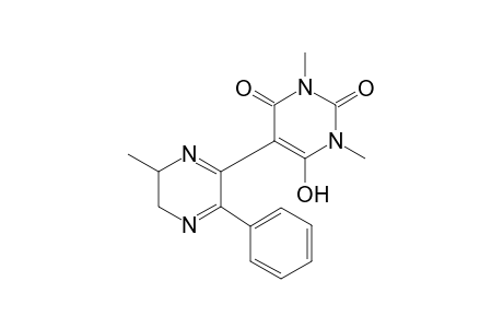 6-hydroxy-1,3-dimethyl-5-(6-methyl-3-phenyl-5,6-dihydropyrazin-2-yl)pyrimidine-2,4(1H,3H)-dione