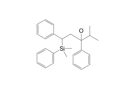 (1rs,3rs)-1-Dimethyl(phenyl)silyl-1,3-diphenyl-4-methylpentan-3-ol