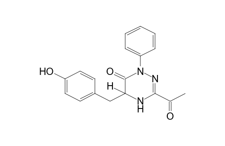 3-Acetyl-5-(4-hydroxybenzyl)-1-phenyl-4,5-dihydro-1H-[1,2,4]triazin-6-one