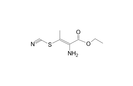 2-Butenoic acid, 2-amino-3-(cyanothio)-, ethyl ester, (E)-