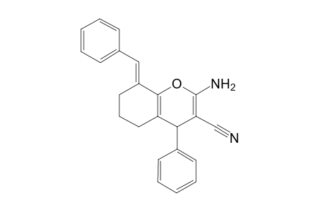 (8E)-2-amino-8-benzylidene-4-phenyl-5,6,7,8-tetrahydro-4H-chromene-3-carbonitrile