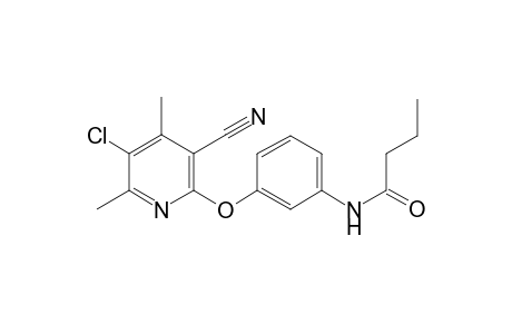 Butanamide, N-[3-(5-chloro-3-cyano-4,6-dimethyl-2-pyridyloxy)phenyl]-