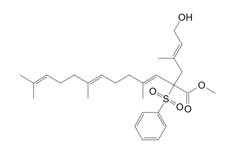 (3E,7E)-2-(benzenesulfonyl)-2-[(E)-4-hydroxy-2-methylbut-2-enyl]-4,8,12-trimethyltrideca-3,7,11-trienoic acid methyl ester