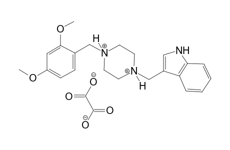 1-(2,4-dimethoxybenzyl)-4-(1H-indol-3-ylmethyl)piperazinediium oxalate