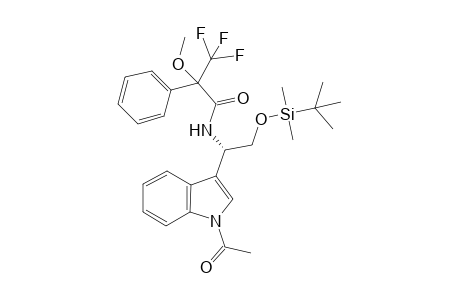 (1S)-N-[1-(1-Acetylindol-3-yl)-2-(tert-butyldimethylsilyloxy)ethyl]-3',3',3'-trifluoro-2'-methoxy-2'-phenylpropionamide