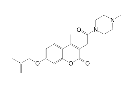 2H-1-benzopyran-2-one, 4-methyl-3-[2-(4-methyl-1-piperazinyl)-2-oxoethyl]-7-[(2-methyl-2-propenyl)oxy]-