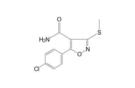 5-(p-chlorophenyl)-3-(methylthio)-4-isoxazolecarboxamide