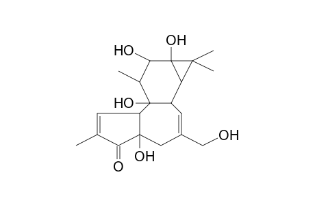 (1aR-(1aalpha,1bbeta,4aalpha,7aalpha,7balpha,8alpha,9beta,9aalpha))-1,1a,1b,4,4a,7a,7b,8,9,9a-decahydro-4a,7b,9,9a-tetrahydroxy-3-(hydroxymethyl)-1,1,6,8-tetramethyl-5H-cyclopropa(3,4)benz(1,2-e)azulen-5-one