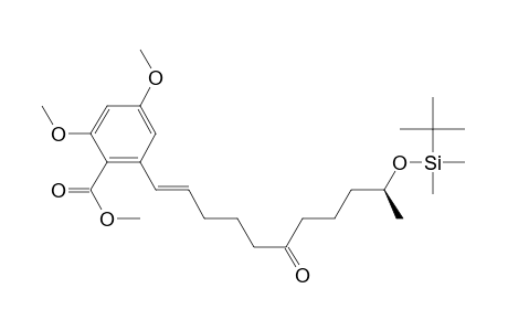 (+)-methyl (1'E,10'S)-2,4-dimethoxy-6-[10'-[(tert-butyldimethylsilyl)oxy]-6'-oxo-1'-undecenyl]benzoate