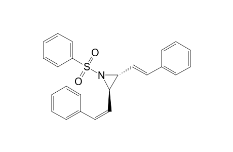 cis-N-(Benzenesulfonyl)-2-(trans-.beta.-phenylvinyl)-3-(trans-.beta.phenylvinyl)aziridine