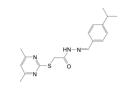 acetic acid, [(4,6-dimethyl-2-pyrimidinyl)thio]-, 2-[(Z)-[4-(1-methylethyl)phenyl]methylidene]hydrazide