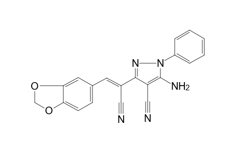 5-Amino-3-[(Z)-2-(1,3-benzodioxol-5-yl)-1-cyano-vinyl]-1-phenyl-pyrazole-4-carbonitrile