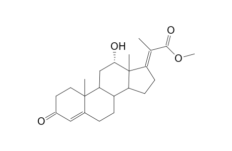 Methyl 12.alpha.-hydroxy-bis-norchola-4,17(20)-dien-22-oate