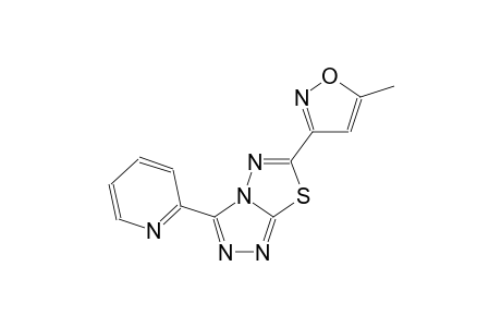[1,2,4]triazolo[3,4-b][1,3,4]thiadiazole, 6-(5-methyl-3-isoxazolyl)-3-(2-pyridinyl)-