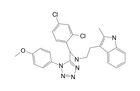 N-[(2,4-dichlorophenyl)-[1-(4-methoxyphenyl)-1,2,3,4-tetrazol-5-yl]methyl]-2-(2-methyl-1H-indol-3-yl)ethanamine