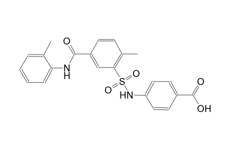 4-({[2-methyl-5-(2-toluidinocarbonyl)phenyl]sulfonyl}amino)benzoic acid