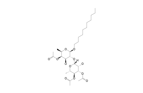 Undecyl 4-o-acetyl-6-deoxy-2-o-(3,4-di-o-acetyl-6-deoxy-.alpha.-L-mannopyranosyl)-.beta.-D-galactopyranoside