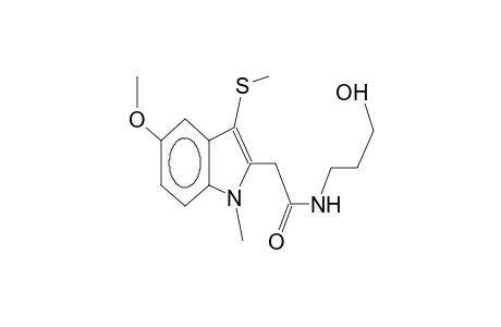 N-(3-Hydroxy-propyl)-2-(5-methoxy-1-methyl-3-methylsulfanyl-1H-indol-2-yl)-acetamide