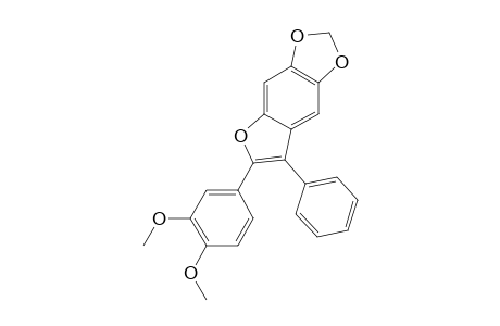 2-(3,4-DIMETHOXYPHENYL)-5,6-(METHYLENEDIOXY)-3-PHENYLBENZO-[B]-FURAN