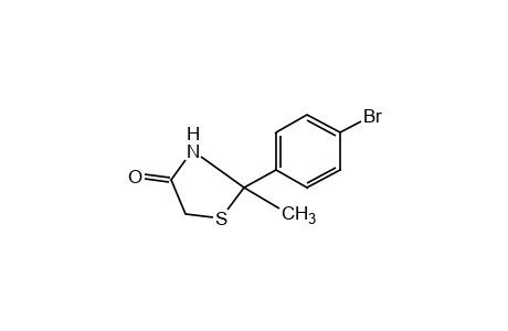 2-(p-bromophenyl)-2-methyl-4-thiazolidinone