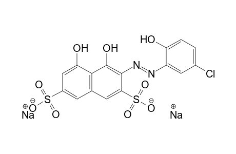 3-[5-chloro-2-hydroxyphenyl)azo]-4,5-dihydroxy-2,7-naphthalenedisulfonic acid, disodium salt