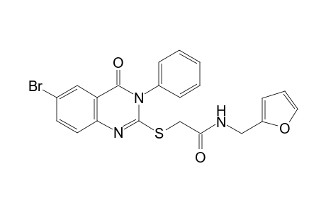 acetamide, 2-[(6-bromo-3,4-dihydro-4-oxo-3-phenyl-2-quinazolinyl)thio]-N-(2-furanylmethyl)-