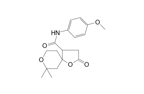 1,8-dioxaspiro[4.5]decane-4-carboxamide, N-(4-methoxyphenyl)-7,7-dimethyl-2-oxo-