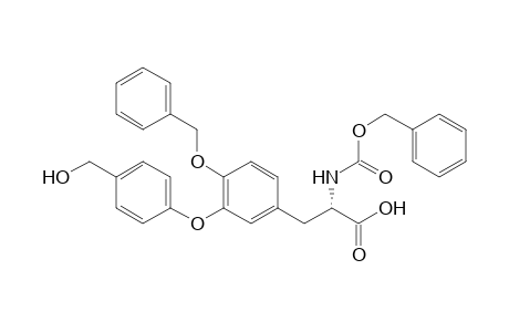 L-Tyrosine, 3-[4-(hydroxymethyl)phenoxy]-N-[(phenylmethoxy)carbonyl]-o-(phenylmethyl)-