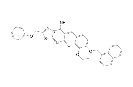 (6Z)-6-[3-ethoxy-4-(1-naphthylmethoxy)benzylidene]-5-imino-2-(phenoxymethyl)-5,6-dihydro-7H-[1,3,4]thiadiazolo[3,2-a]pyrimidin-7-one