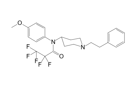 N-(4-Methoxyphenyl)-N-[1-(2-phenylethyl)piperidin-4-yl]-pentafluoropropanamide