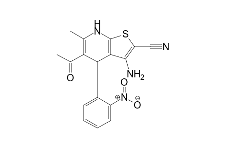 5-Acetyl-3-amino-4,7-dihydro-6-methyl-4-(2-nitrophenyl)thieno[2,3-b]pyridine-2-carbonitrile