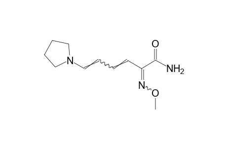 2-oxo-6-(1-pyrrolidinyl)-3,5-hexadienamide, 2-(O-methyloxime)