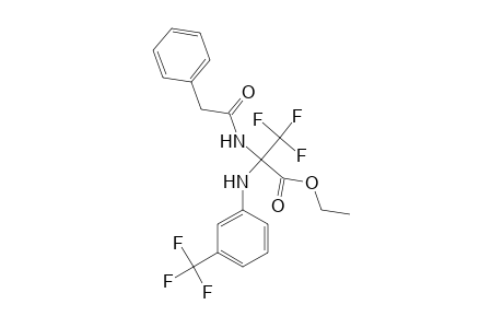 Ethyl 3,3,3-trifluoro-2-(2-phenylacetamido)-2-[3-(trifluoromethyl)anilino]propionate