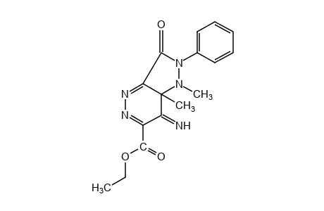 1,7a-dihydro-7-imino-3-oxo-2-phenyl-2,3,7,7a-tetrahydro-1H-pyrazolo[4,3-c]pyridazine-6-carboxylic acid, ethyl ester