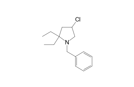 1-(benzyl)-4-chloro-2,2-diethyl-pyrrolidine