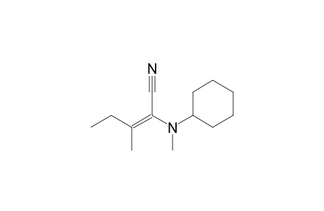 2-(N-Cyclohexyl-N-methylamino)-3-methyl-2-pentenenitrile