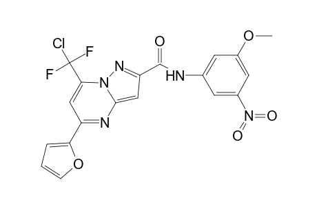 7-[chloranyl-bis(fluoranyl)methyl]-5-(furan-2-yl)-N-(3-methoxy-5-nitro-phenyl)pyrazolo[1,5-a]pyrimidine-2-carboxamide
