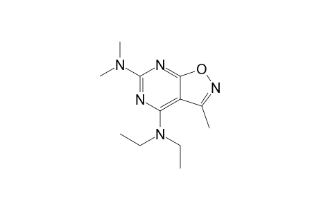 6-Dimethylamino-3-methyl-4-(diethylamino)isoxazolo[5.4-d]pyrimidine