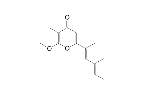 2-methoxy-3-methyl-6-[(2E,4E)-4-methylhexa-2,4-dien-2-yl]pyran-4-one